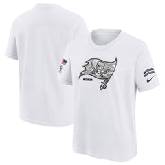 Youth Tampa Bay Buccaneers White 2024 Salute To Service T-Shirt 