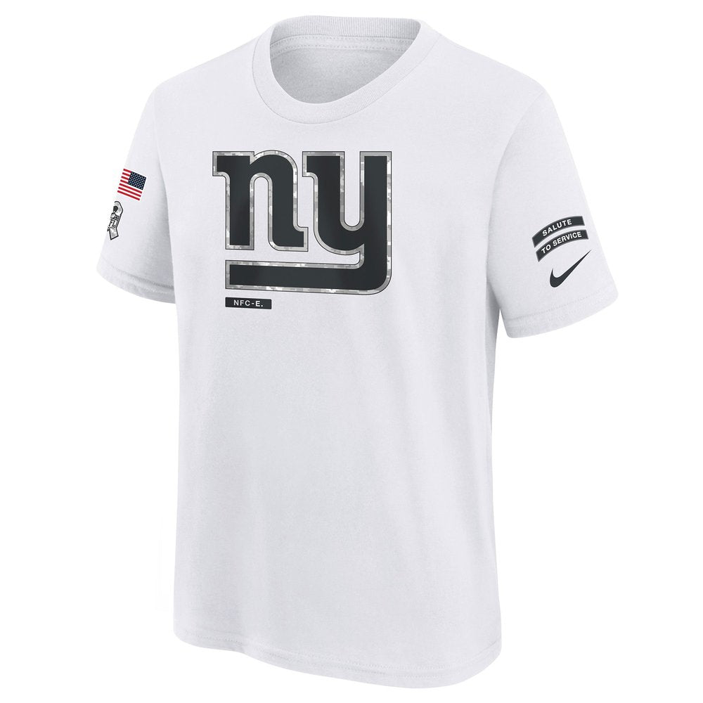 Youth New York Giants White 2024 Salute To Service T-Shirt 