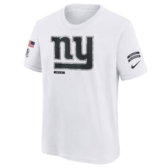 Youth New York Giants White 2024 Salute To Service T-Shirt 