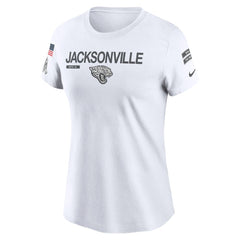 Women's Jacksonville Jaguars White 2024 Salute To Service Legend Performance T-Shirt 
