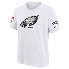 Youth Philadelphia Eagles White 2024 Salute To Service T-Shirt 
