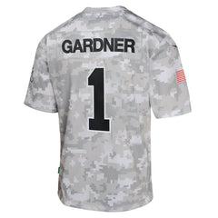 Youth New York Jets Sauce Gardner Arctic Camo 2024 Salute to Service Game Jersey 