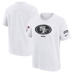 Youth San Francisco 49ers White 2024 Salute To Service T-Shirt 