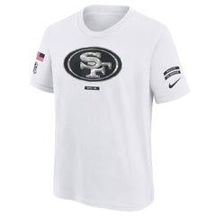 Youth San Francisco 49ers White 2024 Salute To Service T-Shirt 