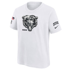 Youth Chicago Bears White 2024 Salute To Service T-Shirt 