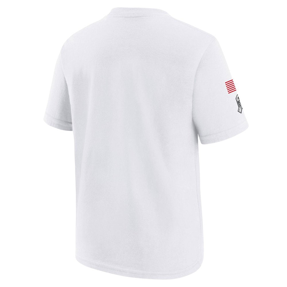 Youth Pittsburgh Steelers White 2024 Salute To Service T-Shirt 