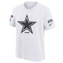 Youth Dallas Cowboys White 2024 Salute To Service T-Shirt 