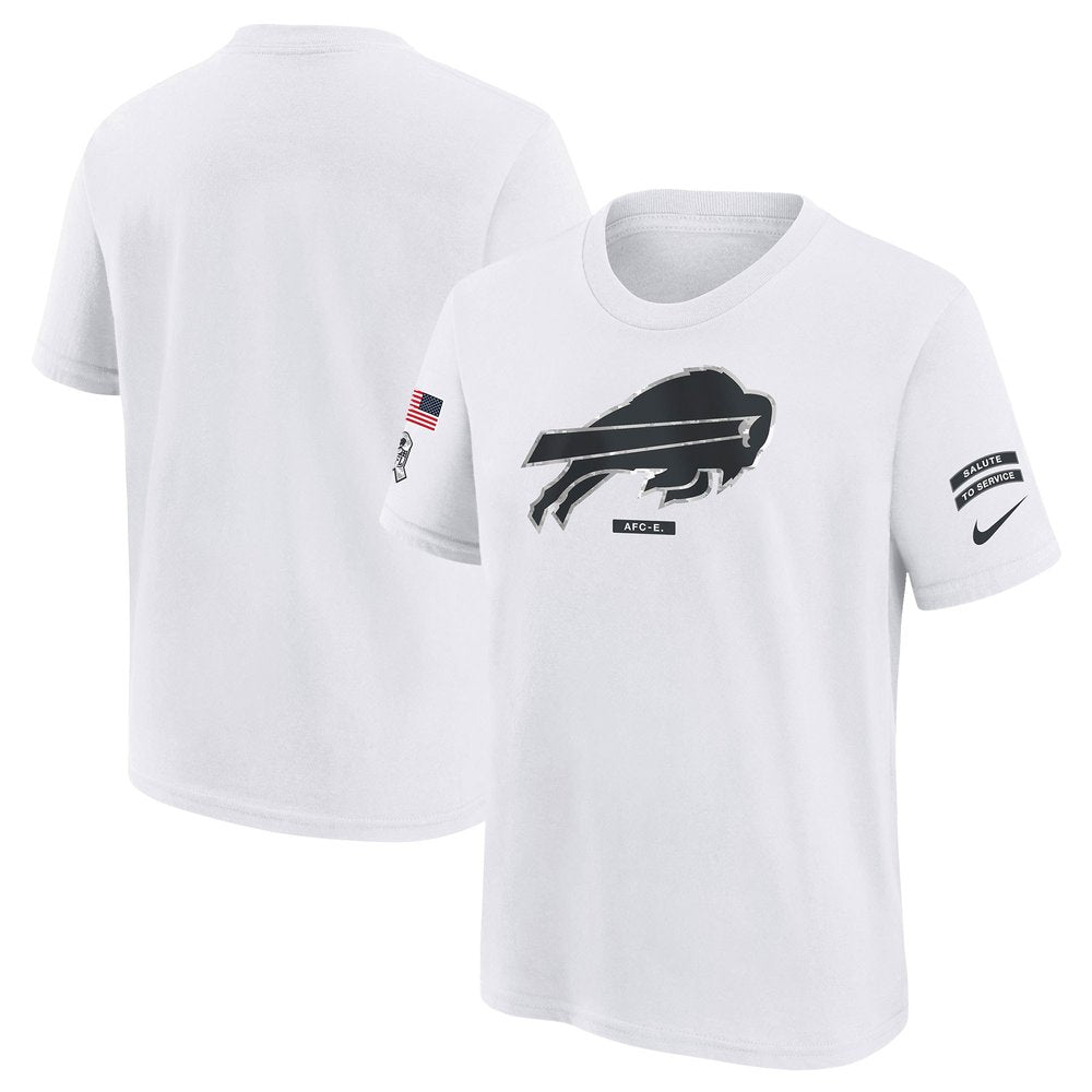 Youth Buffalo Bills White 2024 Salute To Service T-Shirt 