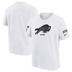 Youth Buffalo Bills White 2024 Salute To Service T-Shirt 
