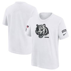 Youth Cincinnati Bengals White 2024 Salute To Service T-Shirt 