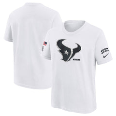 Youth Houston Texans White 2024 Salute To Service T-Shirt 
