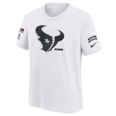 Youth Houston Texans White 2024 Salute To Service T-Shirt 