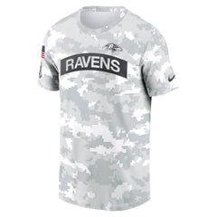 Men's Baltimore Ravens Arctic Camo 2024 Salute To Service Performance T-Shirt 