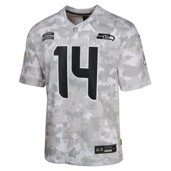 Youth Seattle Seahawks DK Metcalf Arctic Camo 2024 Salute to Service Game Jersey 