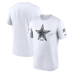 Men's Dallas Cowboys White 2024 Salute To Service Legend Performance T-Shirt 