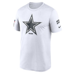 Men's Dallas Cowboys White 2024 Salute To Service Legend Performance T-Shirt 