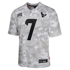 Youth Houston Texans C.J. Stroud Arctic Camo 2024 Salute to Service Game Jersey 