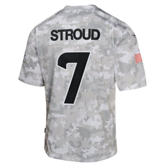 Youth Houston Texans C.J. Stroud Arctic Camo 2024 Salute to Service Game Jersey 
