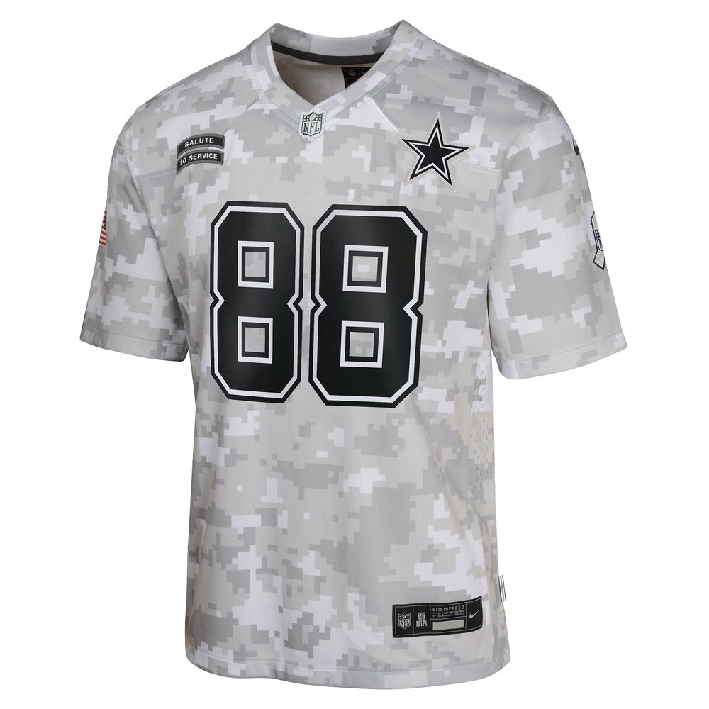 Youth Dallas Cowboys CeeDee Lamb Arctic Camo 2024 Salute to Service Game Jersey 