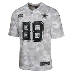 Youth Dallas Cowboys CeeDee Lamb Arctic Camo 2024 Salute to Service Game Jersey 