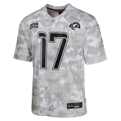 Youth Los Angeles Rams Puka Nacua Arctic Camo 2024 Salute to Service Game Jersey 
