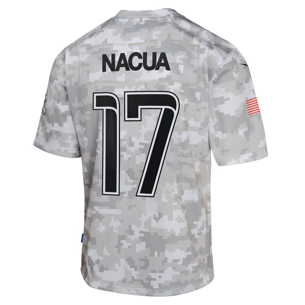 Youth Los Angeles Rams Puka Nacua Arctic Camo 2024 Salute to Service Game Jersey 