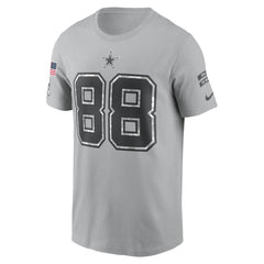 Men's Dallas Cowboys CeeDee Lamb Gray 2024 Salute To Service Name & Number T-Shirt 