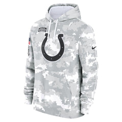 Youth Indianapolis Colts White/Gray 2024 Salute To Service Pullover Hoodie 