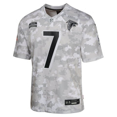 Youth Atlanta Falcons Bijan Robinson Arctic Camo 2024 Salute to Service Game Jersey 