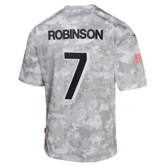 Youth Atlanta Falcons Bijan Robinson Arctic Camo 2024 Salute to Service Game Jersey 