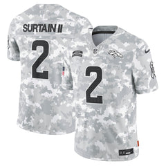 Men's Denver Broncos Patrick Surtain II Arctic Camo 2024 Salute to Service Limited Jersey 