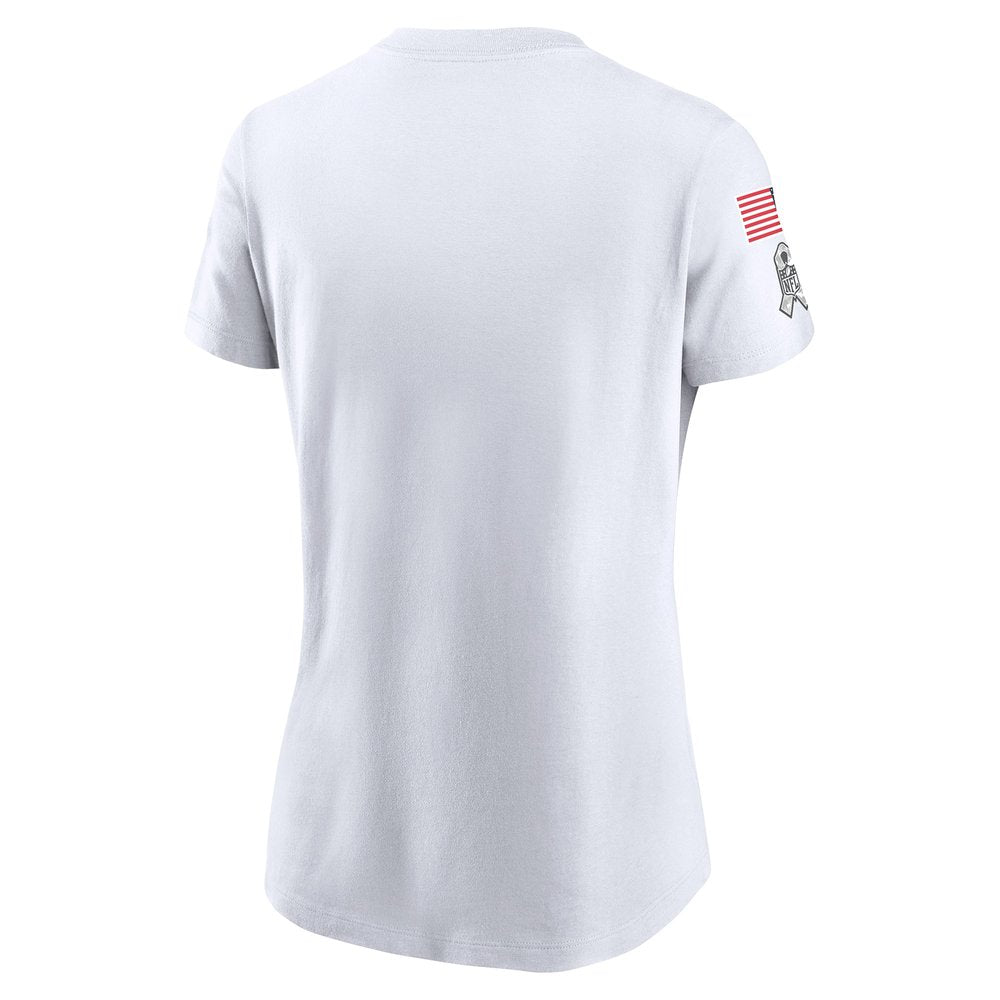 Women's Detroit Lions White 2024 Salute To Service Legend Performance T-Shirt 