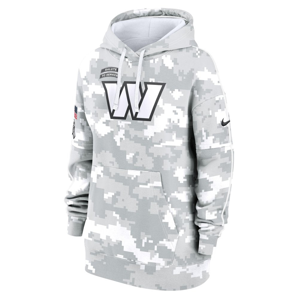 Women's Washington Commanders Arctic Camo 2024 Salute To Service Club Fleece Pullover Hoodie 