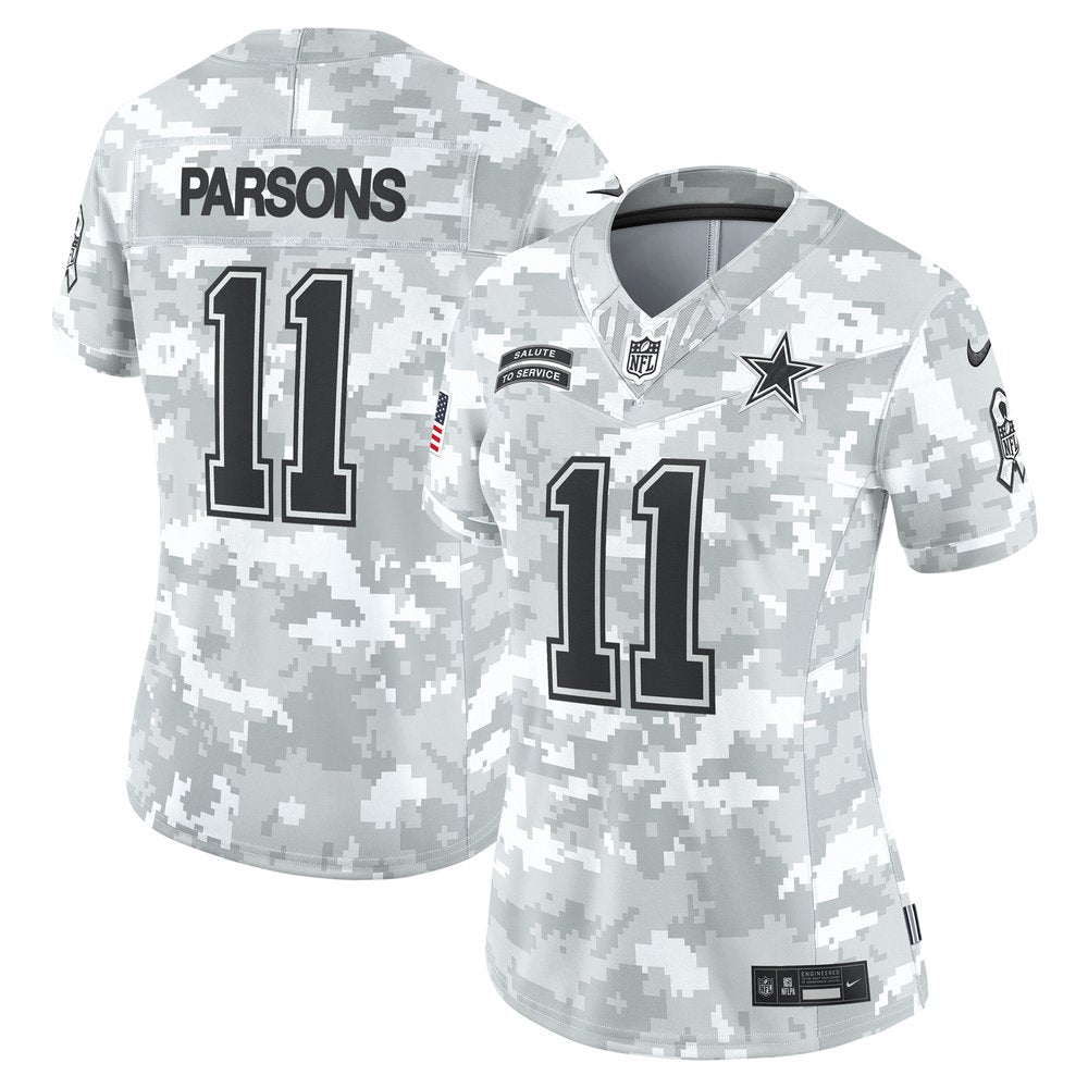 Women's Dallas Cowboys Micah Parsons Arctic Camo 2024 Salute to Service Limited Jersey 