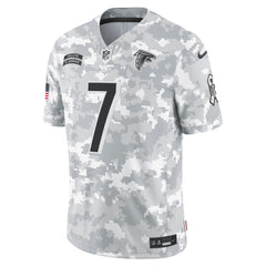 Men's Atlanta Falcons Bijan Robinson Arctic Camo 2024 Salute to Service Limited Jersey 