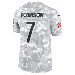 Men's Atlanta Falcons Bijan Robinson Arctic Camo 2024 Salute to Service Limited Jersey 