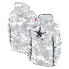 Men's Dallas Cowboys Arctic Camo 2024 Salute to Service Club Fleece Pullover Hoodie 