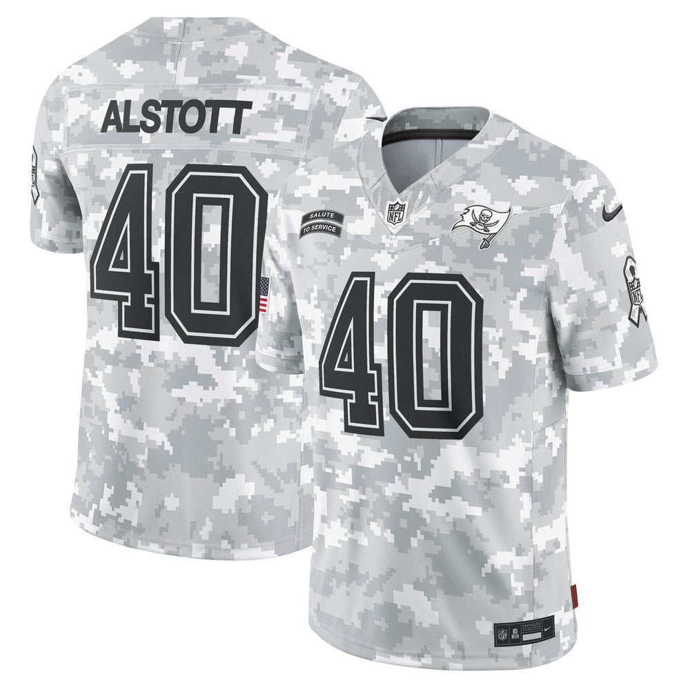Men's Tampa Bay Buccaneers Mike Alstott Arctic Camo 2024 Salute to Service Retired Player Limited Jersey 