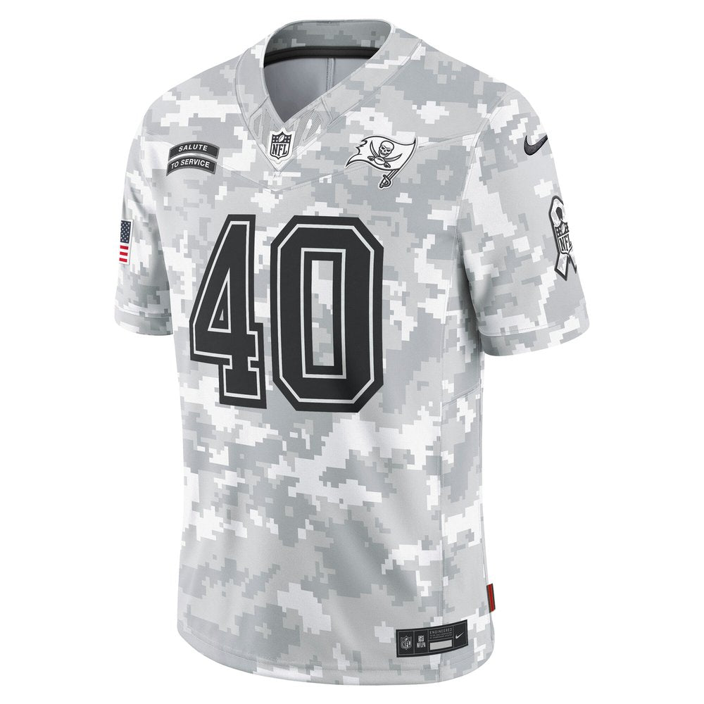 Men's Tampa Bay Buccaneers Mike Alstott Arctic Camo 2024 Salute to Service Retired Player Limited Jersey 