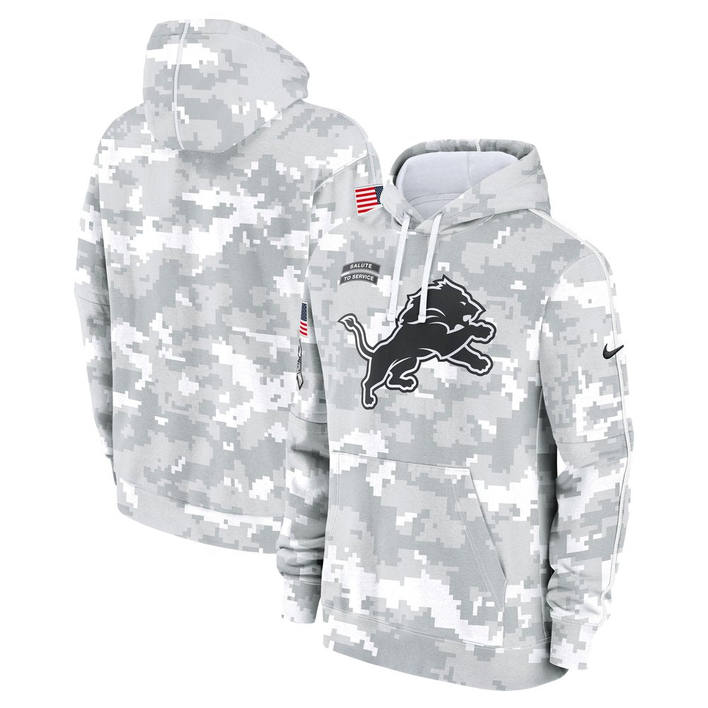 Men's Detroit Lions Arctic Camo 2024 Salute To Service Big & Tall Club Fleece Pullover Hoodie 