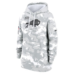 Women's Buffalo Bills Arctic Camo 2024 Salute To Service Club Fleece Pullover Hoodie 