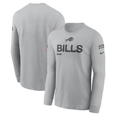 Men's Buffalo Bills Gray 2024 Salute To Service Long Sleeve T-Shirt 