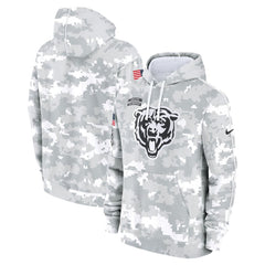 Men's Chicago Bears Arctic Camo 2024 Salute To Service Big & Tall Club Fleece Pullover Hoodie 