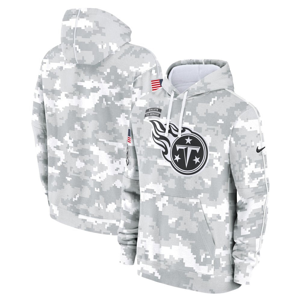 Men's Tennessee Titans Arctic Camo 2024 Salute to Service Club Fleece Pullover Hoodie 