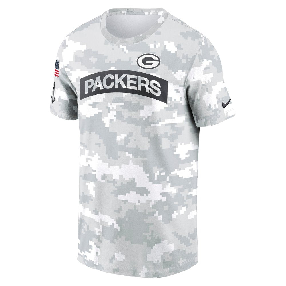 Men's Green Bay Packers Arctic Camo 2024 Salute To Service Performance T-Shirt 