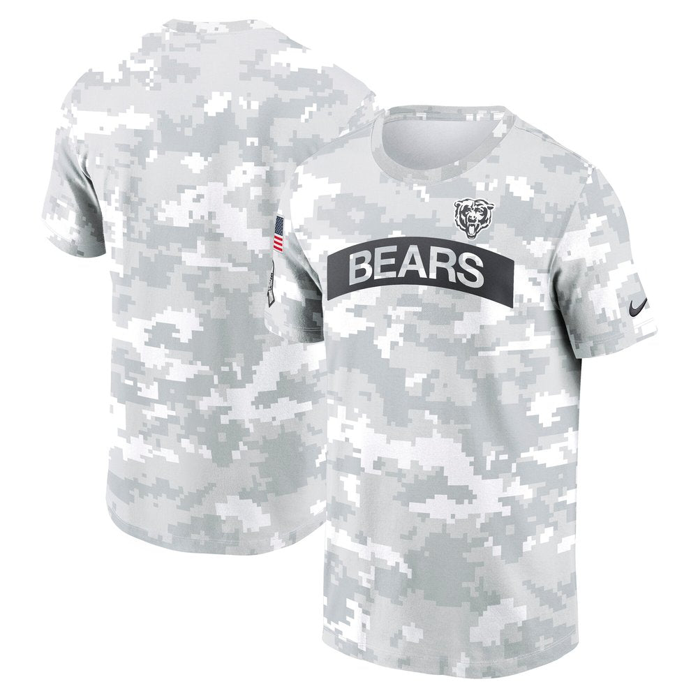 Men's Chicago Bears Arctic Camo 2024 Salute To Service Performance T-Shirt 