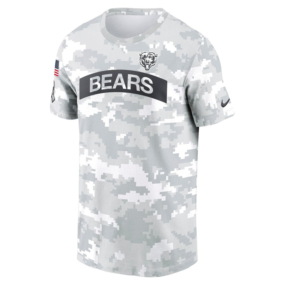 Men's Chicago Bears Arctic Camo 2024 Salute To Service Performance T-Shirt 