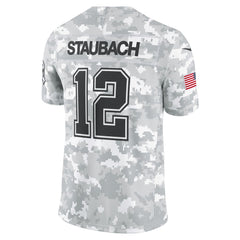 Men's Dallas Cowboys Roger Staubach Arctic Camo 2024 Salute to Service Retired Player Limited Jersey 