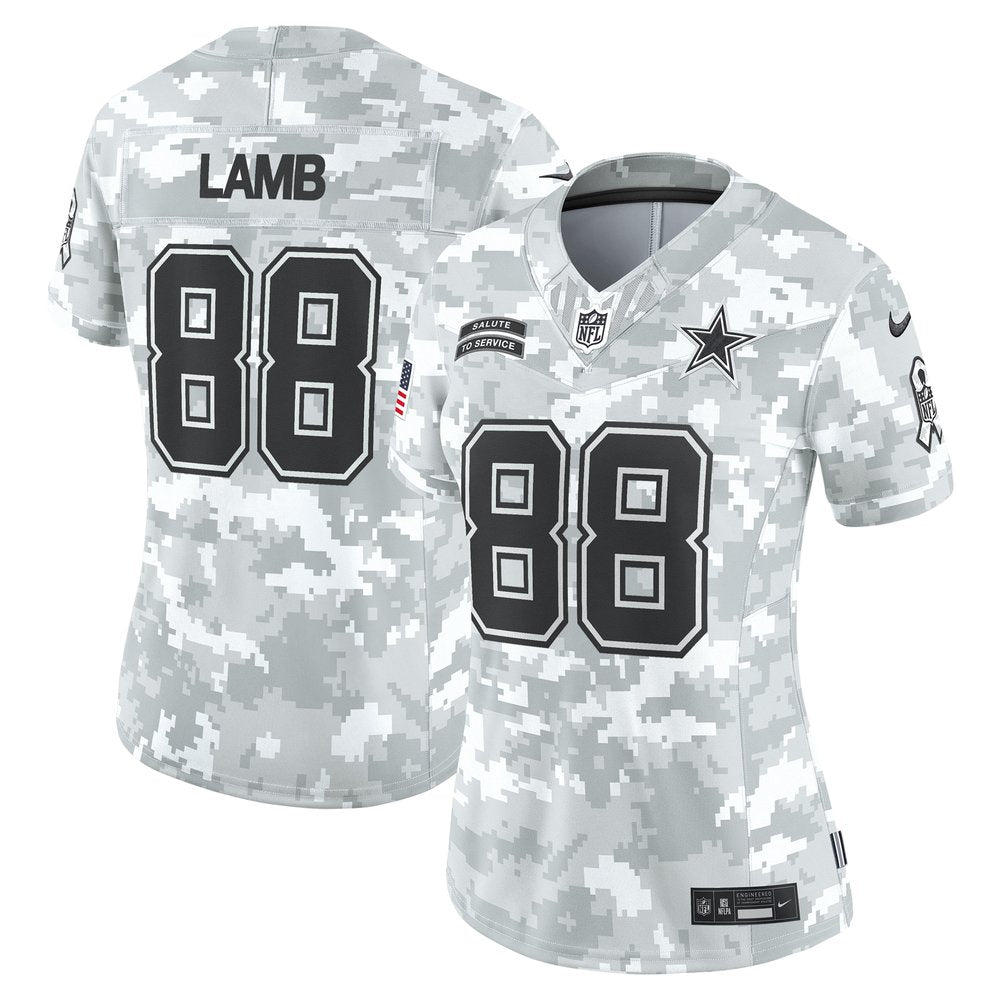 Women's Dallas Cowboys CeeDee Lamb Arctic Camo 2024 Salute to Service Limited Jersey 