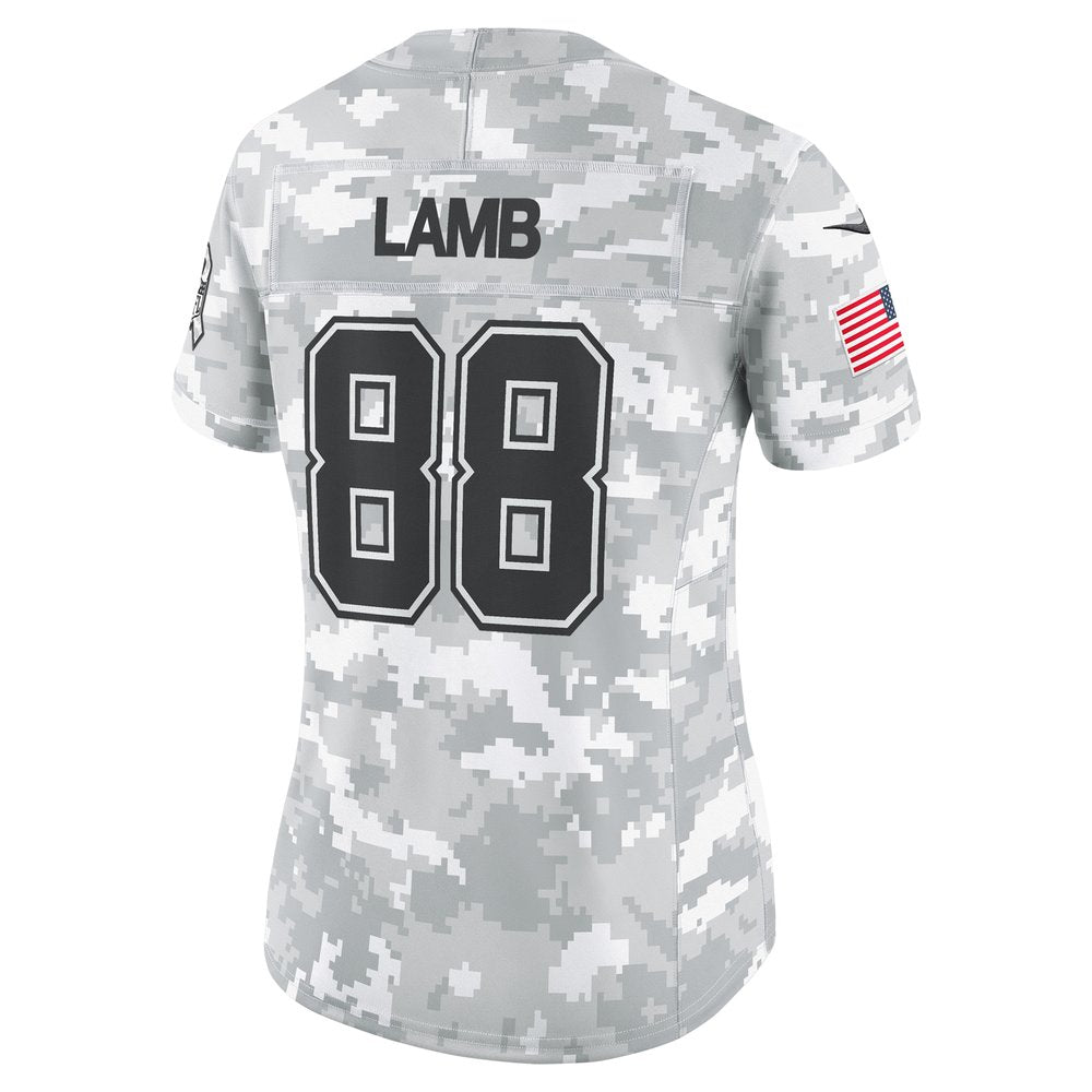 Women's Dallas Cowboys CeeDee Lamb Arctic Camo 2024 Salute to Service Limited Jersey 